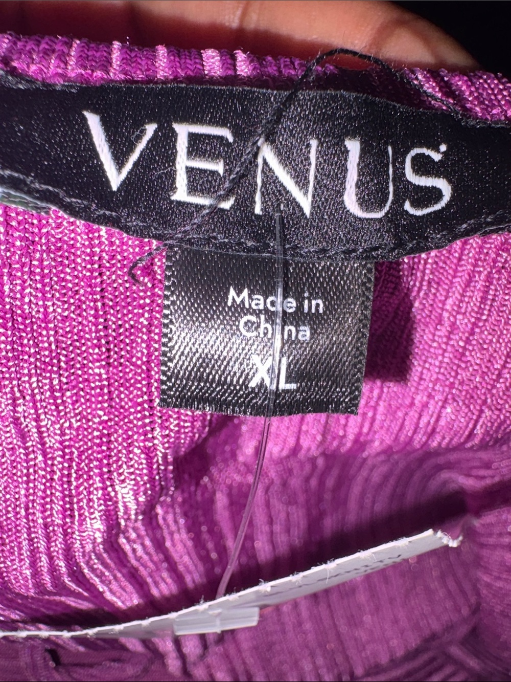 VENUS Lilac Halter Ribbed High-Low Top - Picture 5 of 6